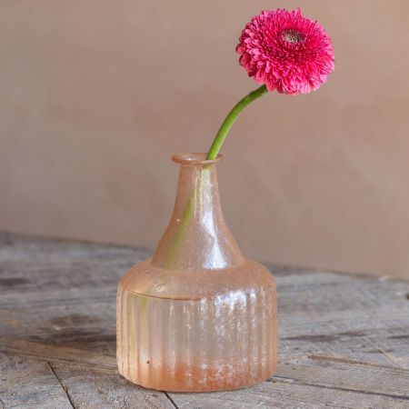 Peach Recycled Glass Vase