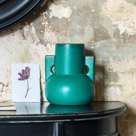 Teal Terracotta Vase