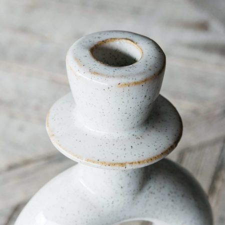 White Circles Candle Holder