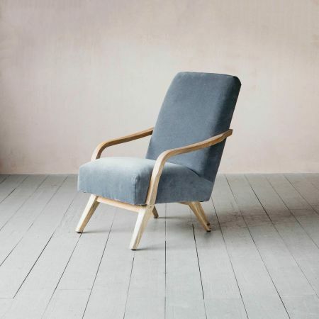 Edgar Grey Velvet Chair