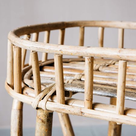 Two Tiered Bamboo Table