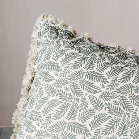 Khaki Fern Printed Cushion