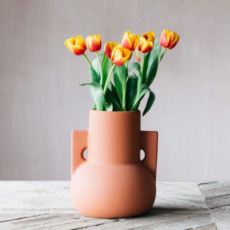 Orange Terracotta Vase