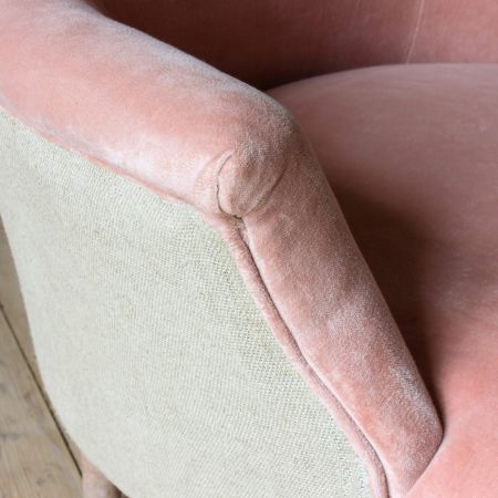 Effy Blush Velvet Armchair