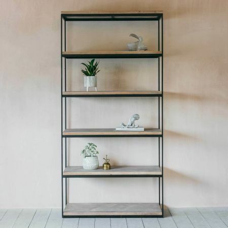 Albie Iron and Wood Shelving Unit