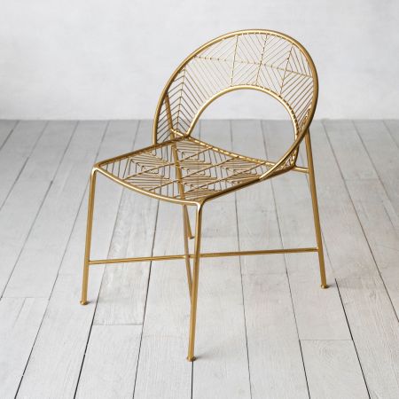 Antiqued Gold Morganna Chair
