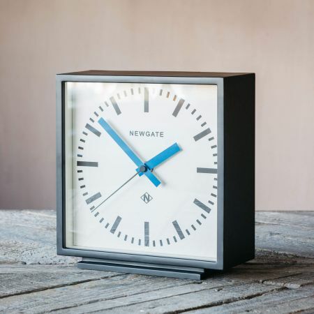 Blue Square Mantel Clock
