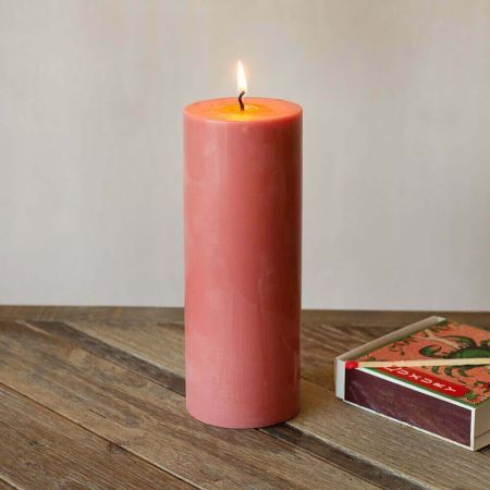 Red Eco Friendly Pillar Candle