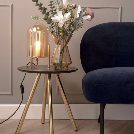 Amber Dome Table Lamp