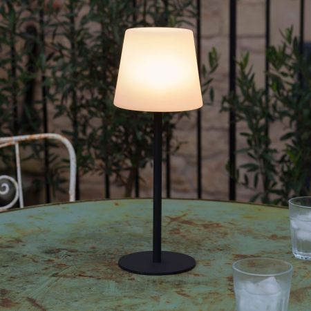 Outdoor Black Rechargeable Wireless Table Lamp