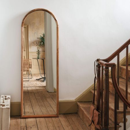 Walter Natural Wood Arched Mirror