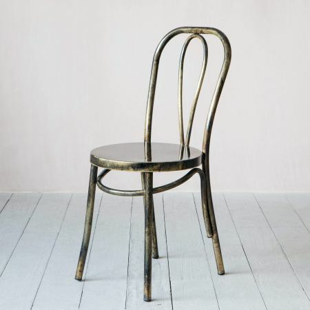 Antique Brass Café Chair