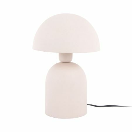 Warm Grey Textured Dome Table Lamp