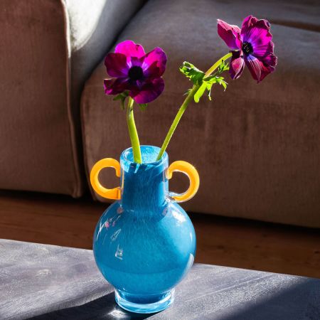 Fiesta Blue and Yellow Vase