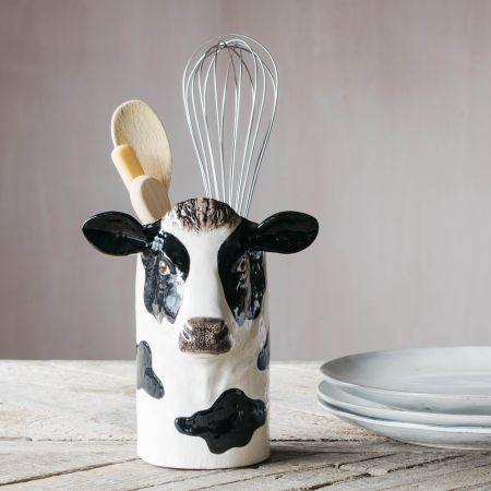 Friesian Cow Utensil Holder