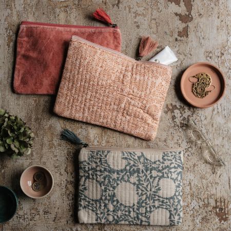 Block Printed Pouches