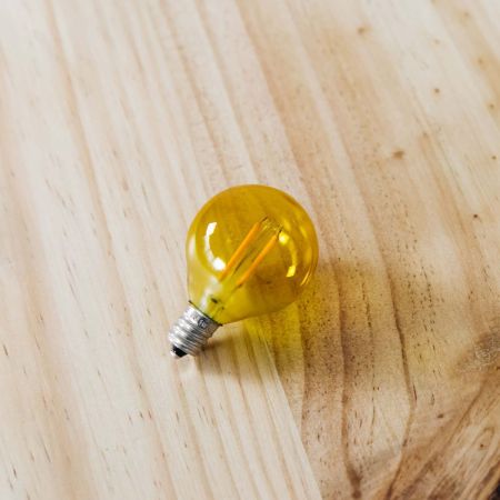 Yellow LED E12 1W Bulb
