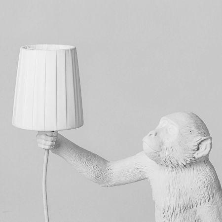 White Monkey Light Lamp Shade