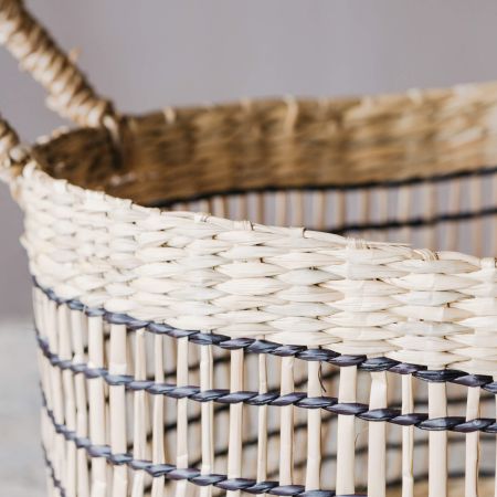 Set of Two Open Weave Baskets