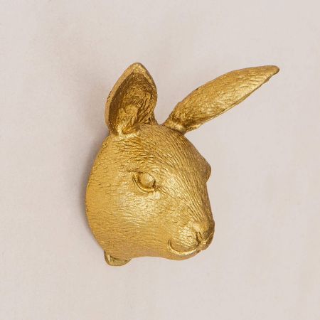 Gold Rabbit Door Knocker