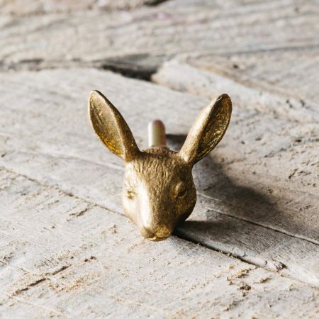 Gold Rabbit Head Knob