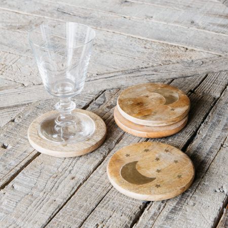Set of Four Crescent Moon Coasters