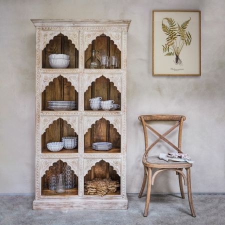 Dovecot Hand-Carved Wooden Bookcase