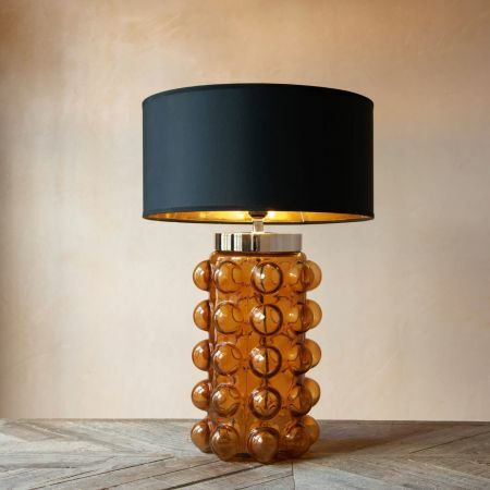 Amber Bobble Table Lamp