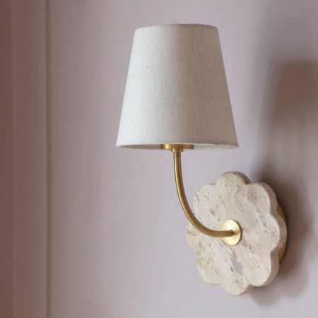 Stone Flower Wall Sconce