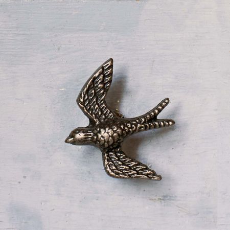 Antique Gold Swallow Metal Drawer Knob - Thumbnail