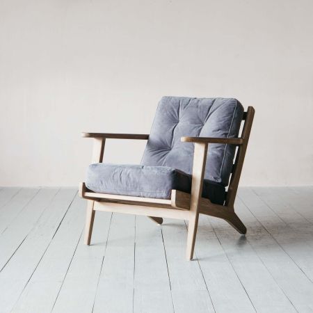 Dylan Grey Velvet Armchair