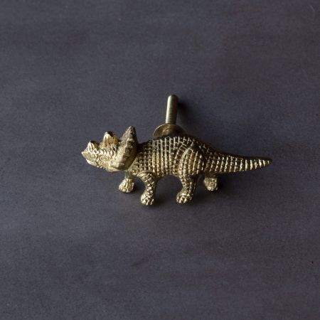 Gold Triceratops Knob