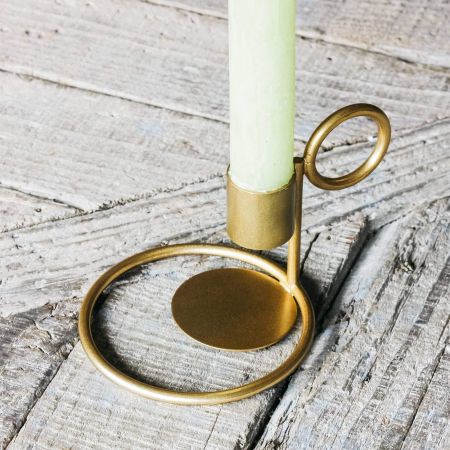 Gold Ring Candle Holder
