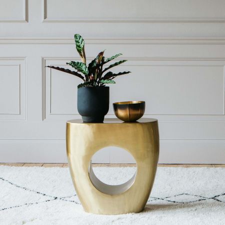 Gold Cut Out Side Table