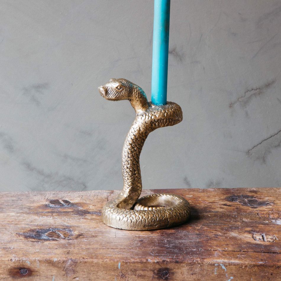 Curled Snake Candle Holder