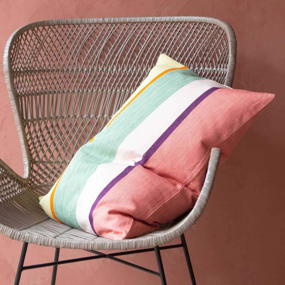 Wide Multi Stripe Cushion
