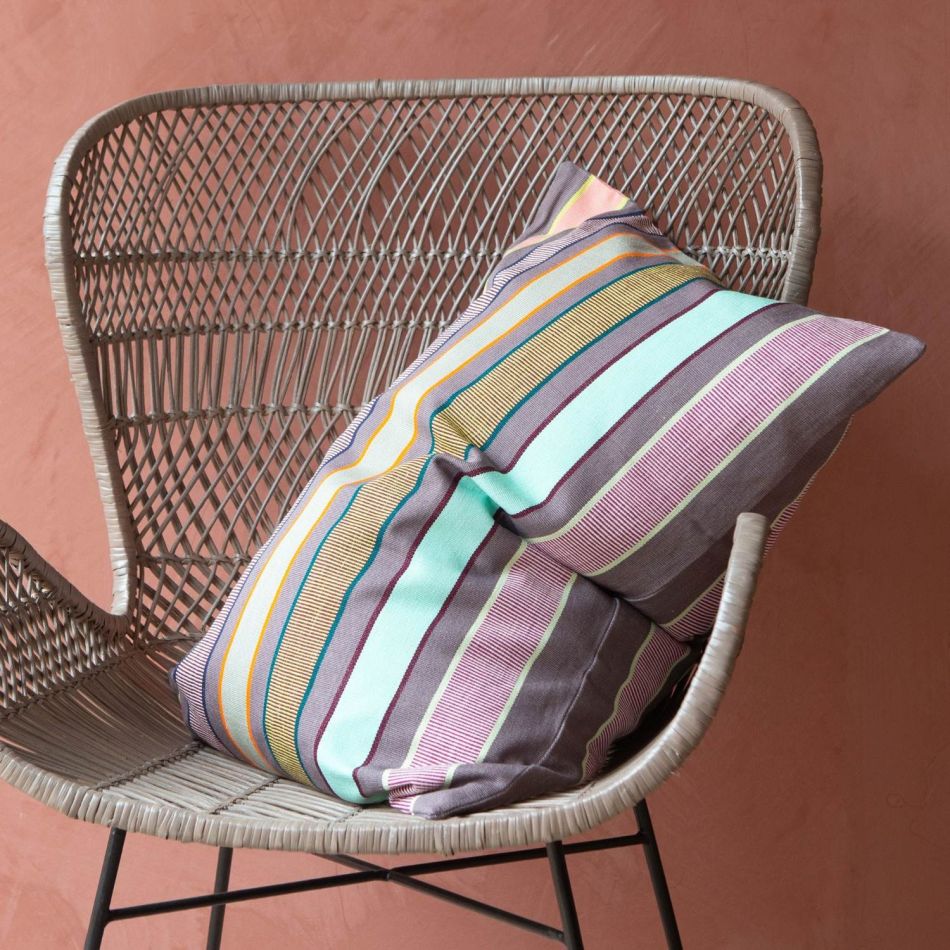 Grey Multi Stripe Cushion