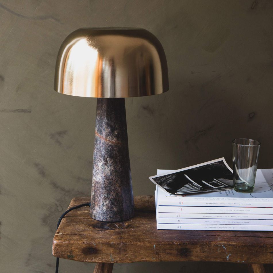 Klaus Marble And Brass Table Lamp, Graham Table Lamp