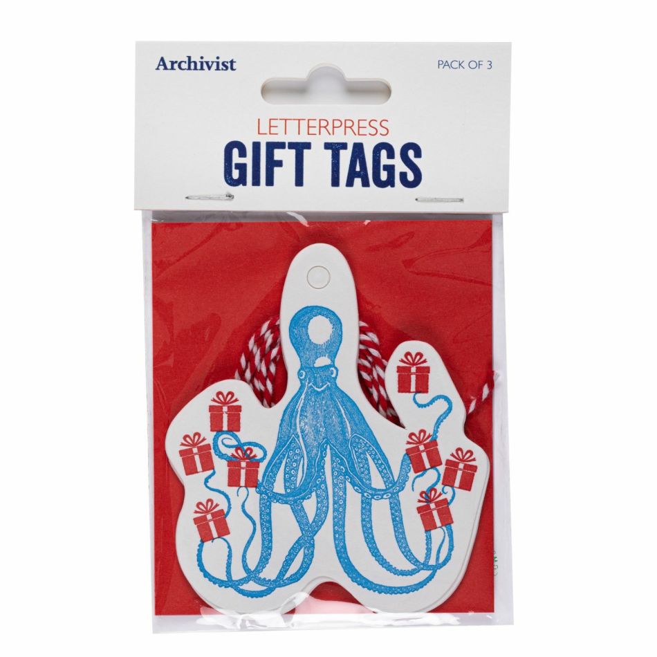 Pack of Three Octopus Gift Tags