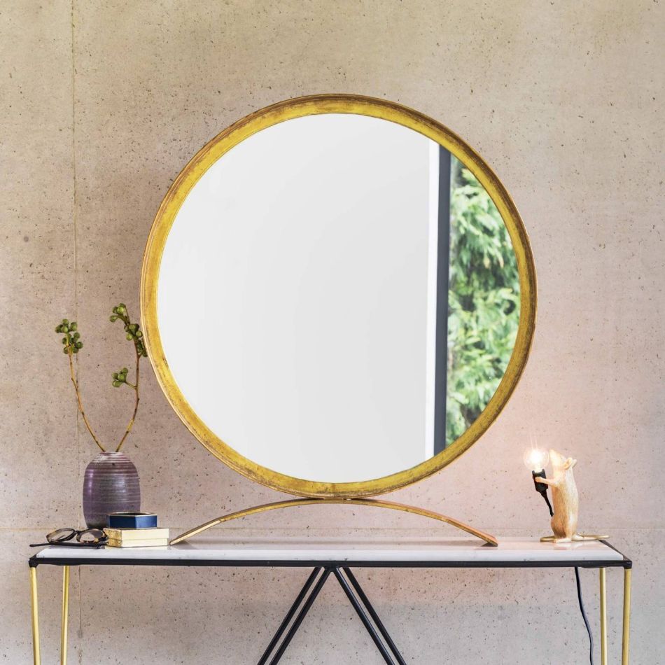 Zander Large Gold Table Mirror