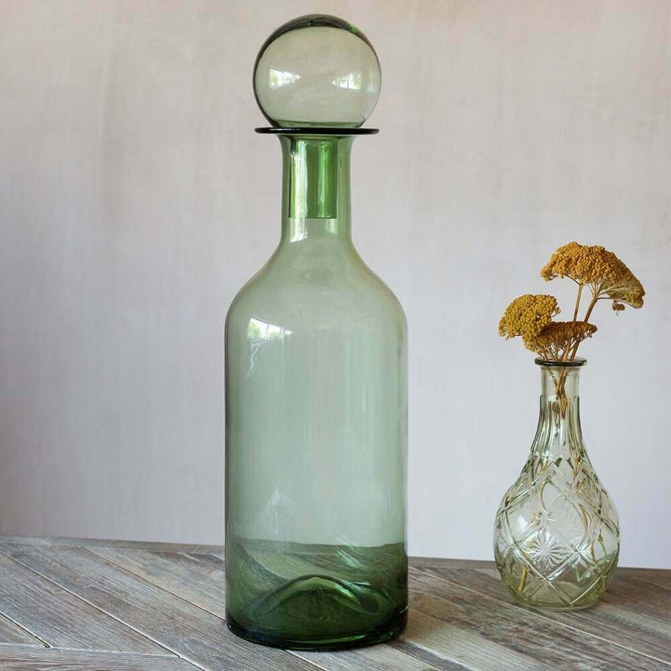 Tall Green Glass Bottle