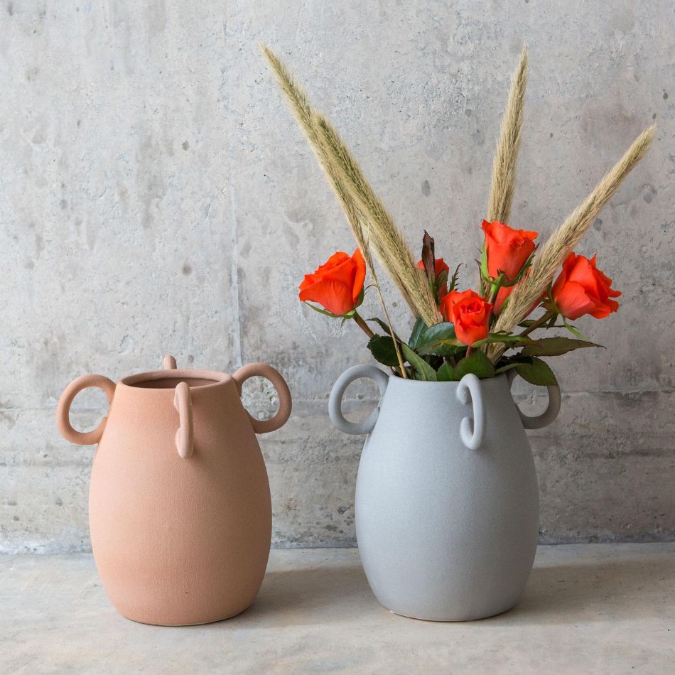 Medium Earthenware Vases with Handles