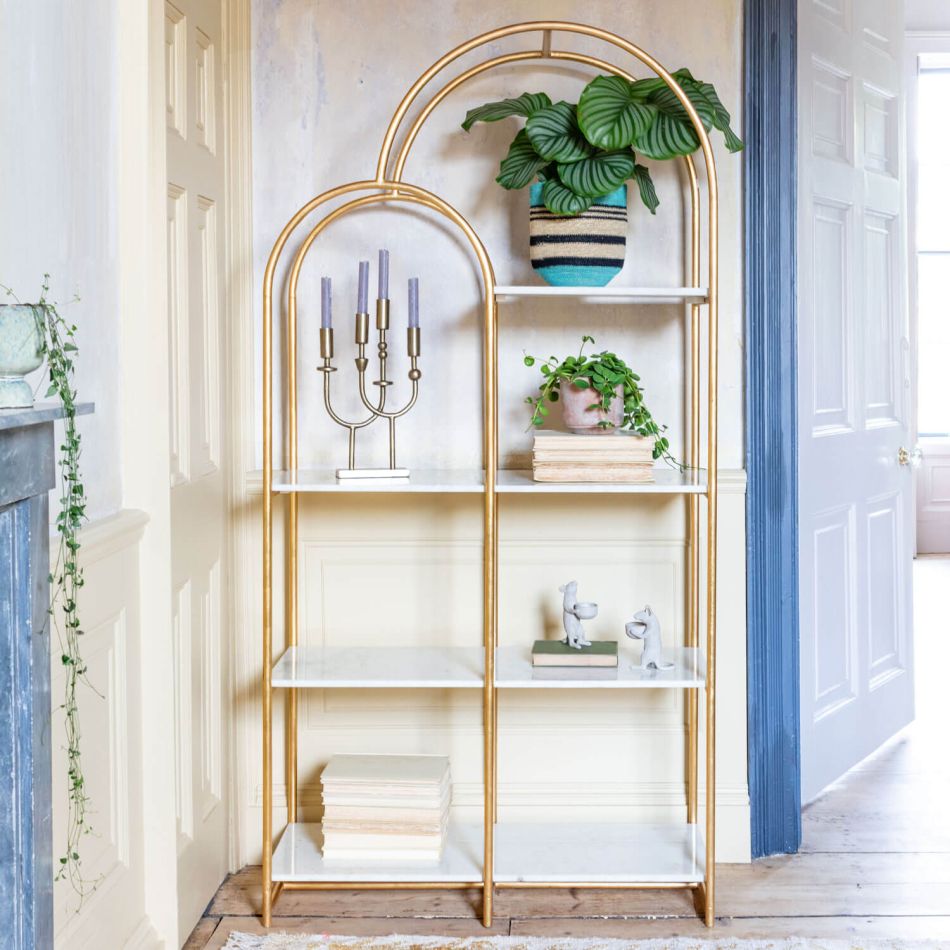 Anwen Arch Marble Shelving Unit