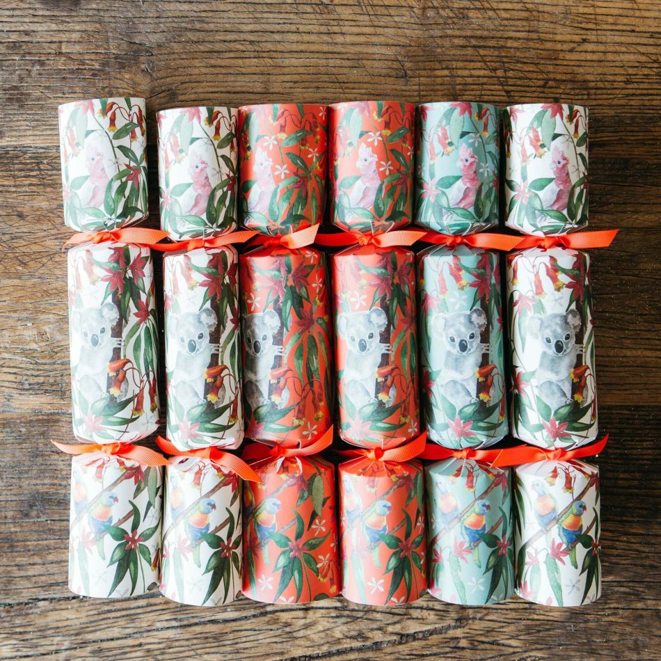 Set of Eight Tropical Eco Crackers