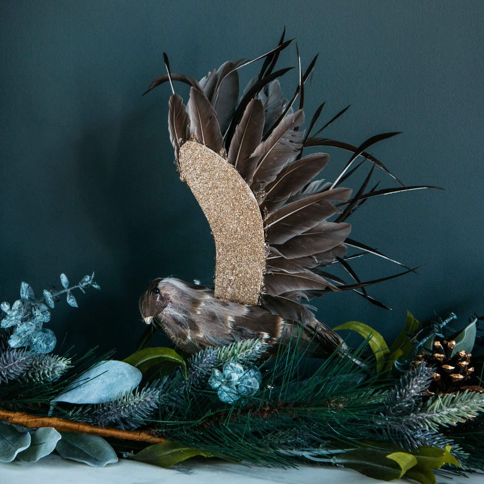 Flying Feather Bird Clip-On Christmas Decoration