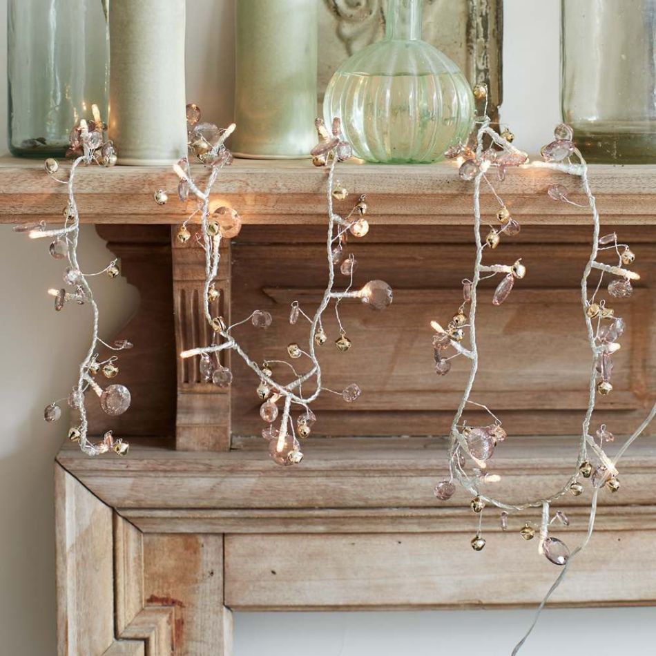 Bell and Crystal Light Up Garland