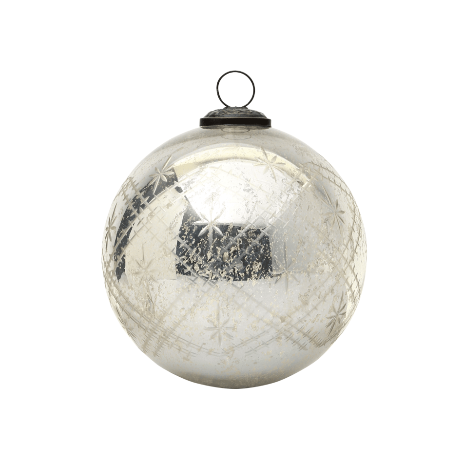 Small Antique Etched Bauble