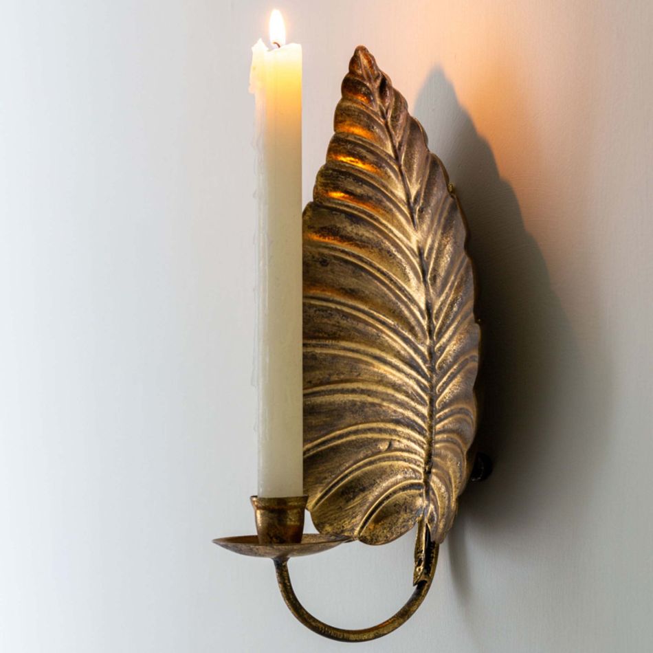 Copper Leaf Wall Sconce