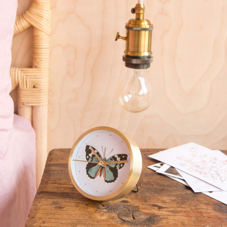 Madam Butterfly Table Clock