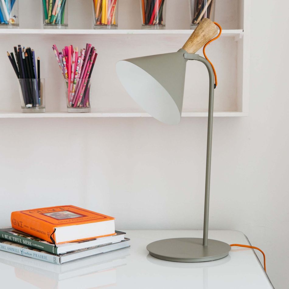 Viktor Grey Desk Lamp